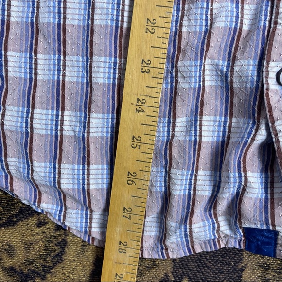 Tommy‎ Bahama Shirt Men Size L Blue Check Textured Silk Long Sleeve Casual - Picture 5 of 9